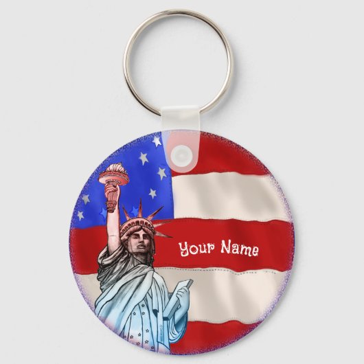 Gebruikersnaam Statue Liberty Sleutelhanger (Voorkant)