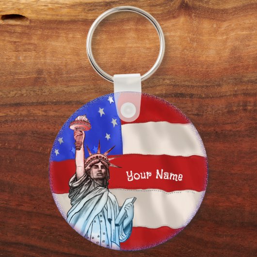 Gebruikersnaam Statue Liberty Sleutelhanger (Voorkant)