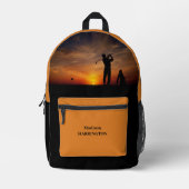 Gebruikersnaam Sunset Golfer Bedrukte Rugzak (Voorkant)