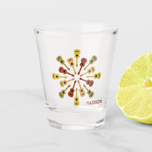 Gebruikersnaam UKULELE Shot Glas (Voorkant)