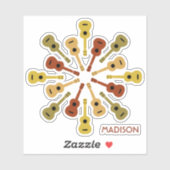 Gebruikersnaam UKULELE Sticker (Vel)