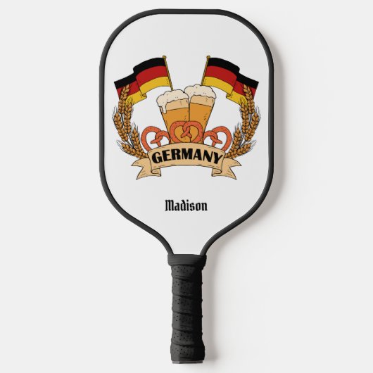 Gebruikersnaam voor Duitse bier Pickleball Paddle (Voorkant)