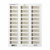 Gebruikersnaamlabel met Gestreepte Bosuil Etiket (Full Sheet)