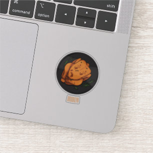 Gebruiksaanwijzing illustratie van gebraden kip sticker