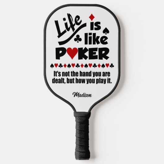 Gebruiksbenaming zoals Poker Pickleball Paddle (Voorkant)