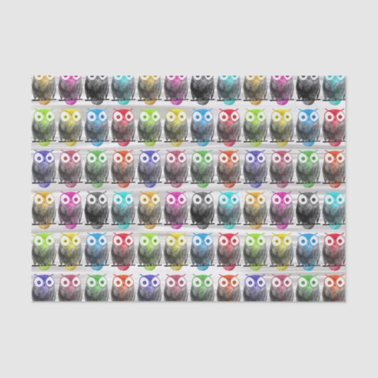 Gebruiksdragende uil voor waterverf met meerdere k tissuepapier (Voorkant)