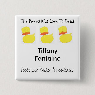 Gebruiksdrakboeken Eenden Vierkante Button 5,1 Cm