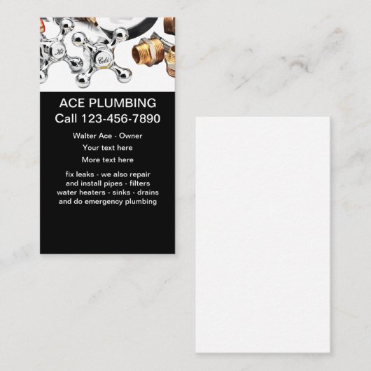 Gebruiksklare services visitekaartje (Voorkant / Achterkant)