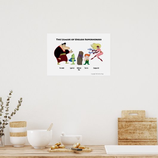 Gebruiksloos superhelds-Poster Poster (Keuken)