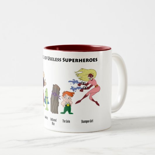 Gebruiksloze superhelden Mok (Voorkant rechts)