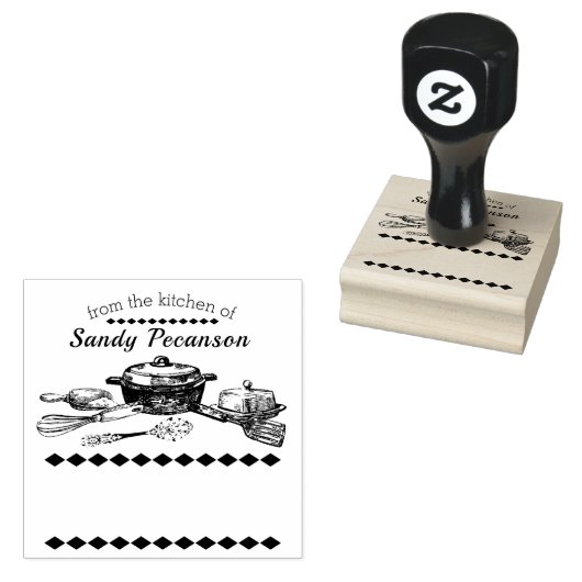 gebruiksvoorwerpen uit de keuken van postzegel rubberstempel (Gestempeld)