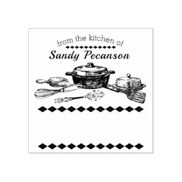  gebruiksvoorwerpen uit de keuken van postzegel rubberstempel