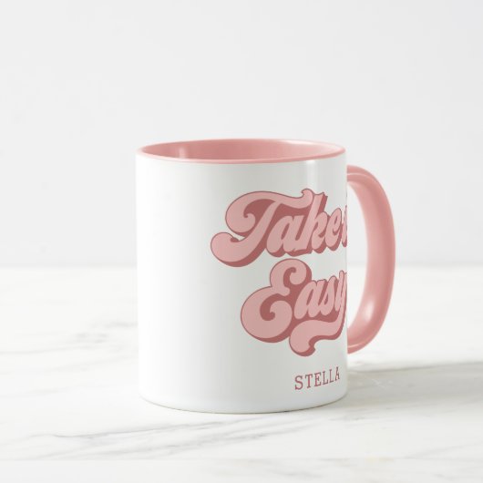 , gebruiksvriendelijke Mok in retro-stijl (Voorkant rechts)