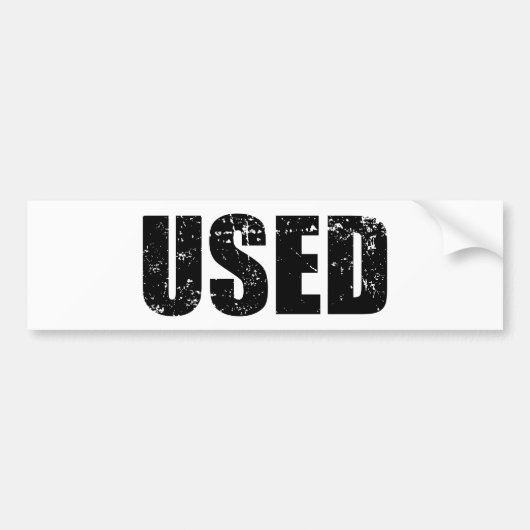 GEBRUIKT BUMPERSTICKER (Voorkant)