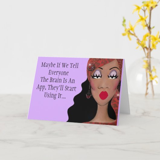 "Gebruikt iemand zijn brein nog meer?" Kaart (Gele Bloem)