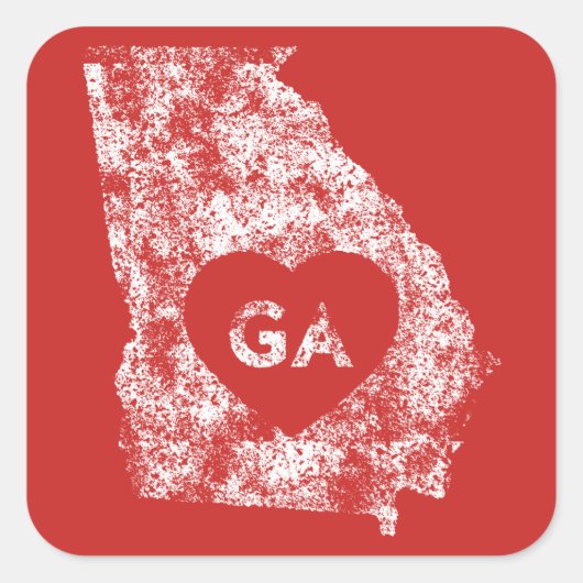 Gebruikt Ik hou van Georgia State Stickers (Voorkant)