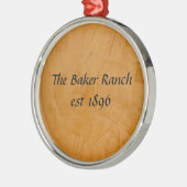 Gebruikt Leer Metalen Ornament (Links)