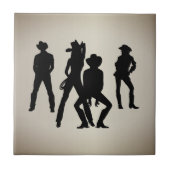 Gebruikt om een Westerne lijndansing te zijn Tegeltje (Voorkant)