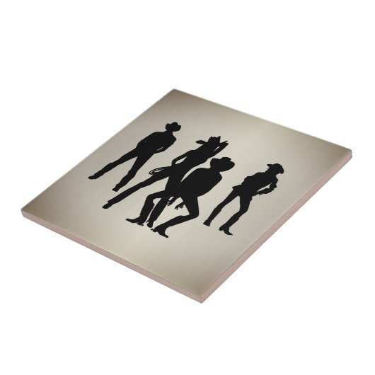 Gebruikt om een Westerne lijndansing te zijn Tegeltje (Zijkant)