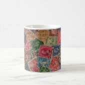  gebruikt poststempel collage koffiemok (Center)