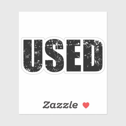 GEBRUIKT STICKER (Vel)