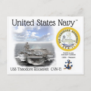 GEBRUIKT THEODORE ROOSEVELT CVN-71 - Briefkaart