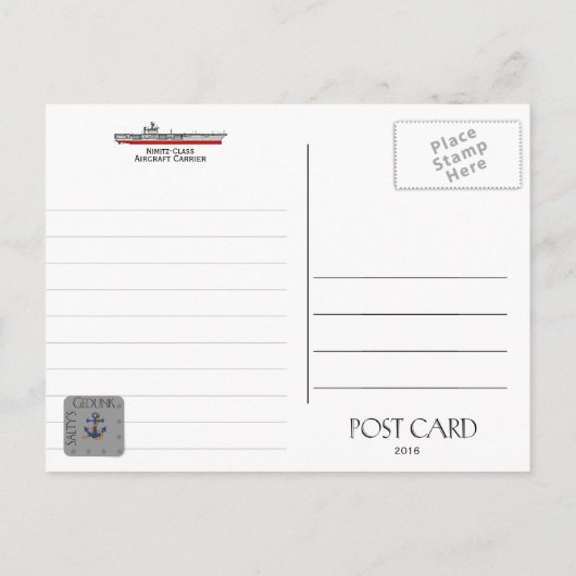 GEBRUIKT THEODORE ROOSEVELT CVN-71 - Briefkaart (Achterkant)
