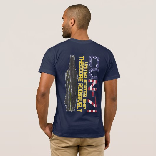 GEBRUIKT THEODORE ROOSEVELT CVN-71 T-Shirt (Achterkant volledig)