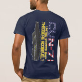 GEBRUIKT THEODORE ROOSEVELT CVN-71 T-Shirt (Achterkant)