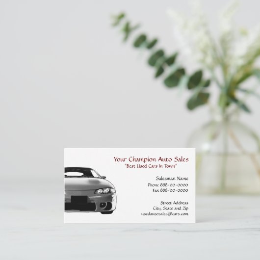 Gebruikt Visitekaartje voor autodealers (Staand voorkant)