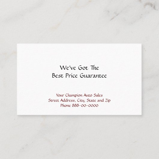 Gebruikt Visitekaartje voor autodealers (Achterkant)