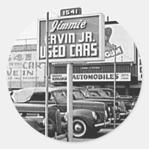 Gebruikte auto Lot Hollywood California Ronde Sticker