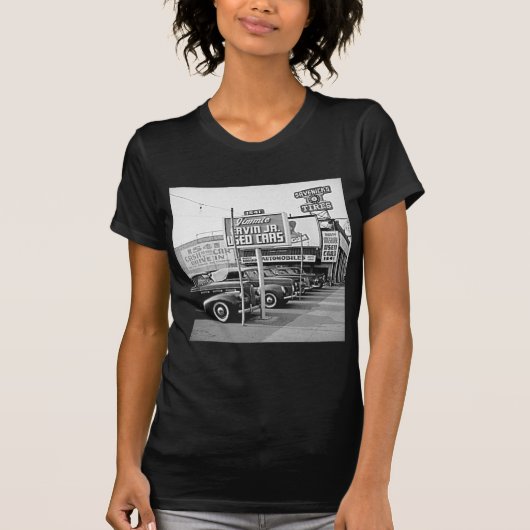 Gebruikte auto Lot  Hollywood California T-shirt (Voorkant)