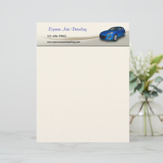 Gebruikte autodealer briefhoofd ontwerp (Staand voorkant)