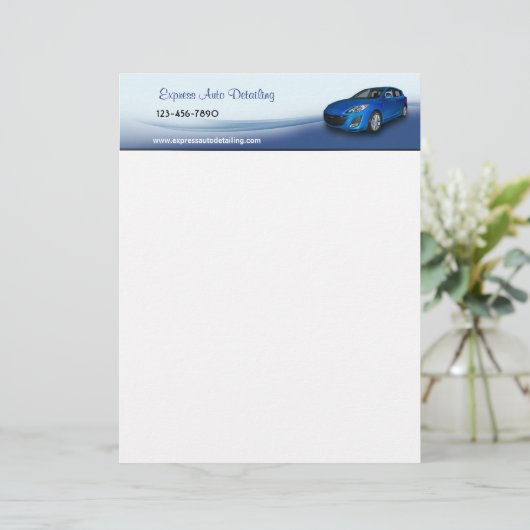 Gebruikte autodealer briefhoofd ontwerp (Staand voorkant)