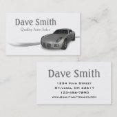 Gebruikte autodealer en service visitekaartje (Voorkant / Achterkant)