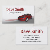 Gebruikte autodealer en service visitekaartje (Voorkant / Achterkant)