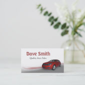 Gebruikte autodealer en service visitekaartje (Staand voorkant)