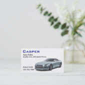Gebruikte autodealer visitekaartje (Staand voorkant)