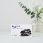 Gebruikte autodealer visitekaartje (Staand voorkant)