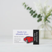 Gebruikte autodealer visitekaartje (Staand voorkant)