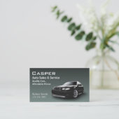 Gebruikte autodealer visitekaartje (Staand voorkant)