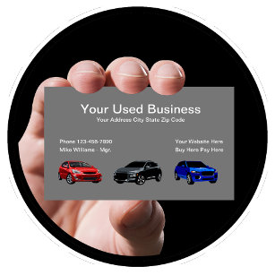 Gebruikte Autohandelaar Eenvoudige Automobiel Visitekaartje
