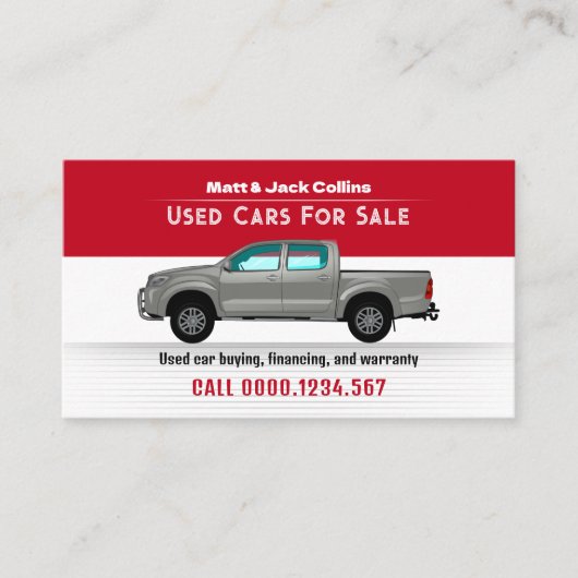 Gebruikte auto's voor verkoop | Onderdelen Visitekaartje (Voorkant)