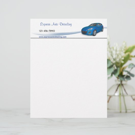 Gebruikte autoservice custom briefhoofd (Staand voorkant)