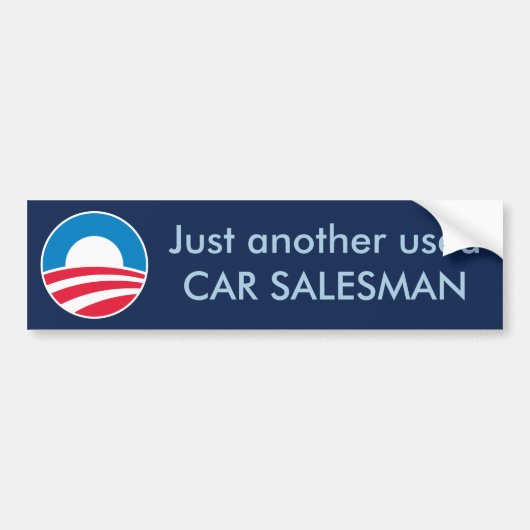 Gebruikte autoverkoper (Obama) Bumpersticker (Voorkant)