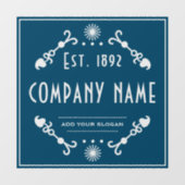 Gebruikte bedrijfsnaam, decoratief raamsticker (Vel)