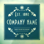 Gebruikte bedrijfsnaam, decoratief raamsticker (Vel 3)