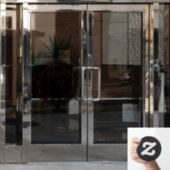 Gebruikte bedrijfsnaam, decoratief raamsticker (Kantoordeur)