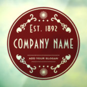 Gebruikte bedrijfsnaam, decoratief raamsticker (Vel 3)